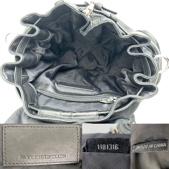 ✨ALEXANDER WANG Marti Multi-pocket Convertible Nylon Leather Backpack Black - Picture 12 of 16